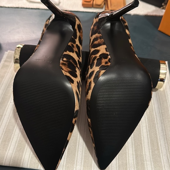 Nine West Tatiana, 2 Pair of Lux, Calf Fur Heels 9.5 in Zebra or Leopard NWOB - Picture 14 of 16